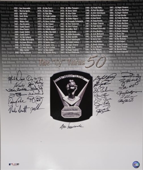 Cy Young Award Winners Autographed 16x20 with 26 Signatures (Hurricane Relief Lot #10)